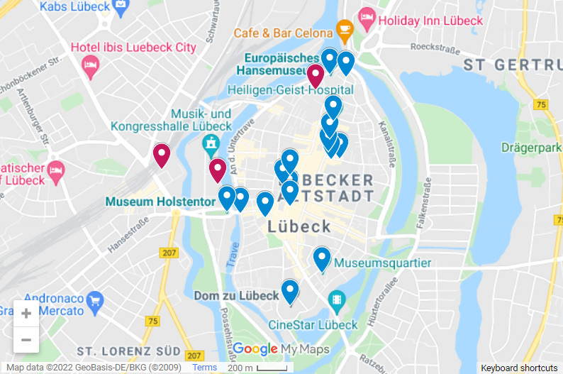 Best Things To Do In Lübeck map