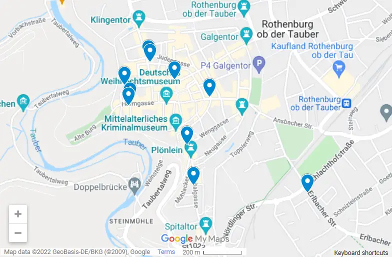 Best Hotels In Rothenburg ob der Tauber map