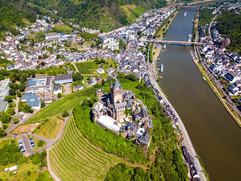 Aerial Cochem Germany view