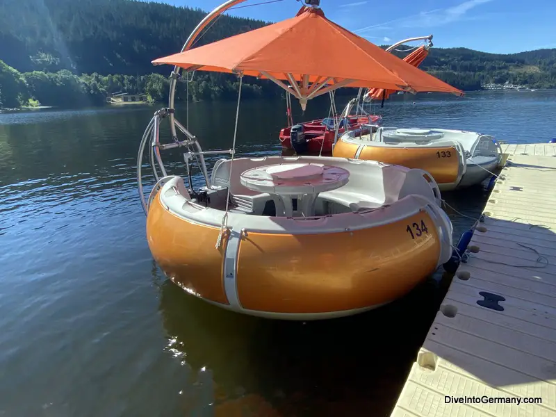 Donut boats in Titisee