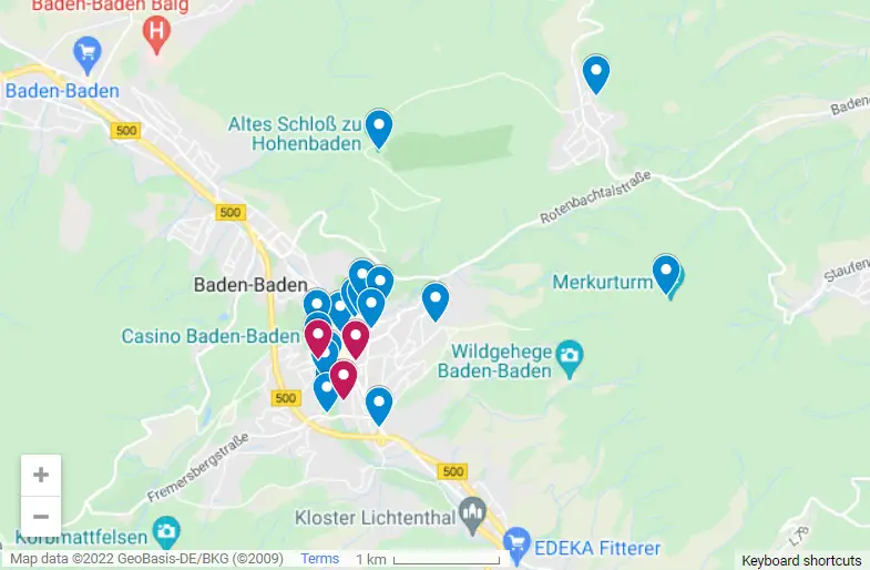 things to do in baden-baden map