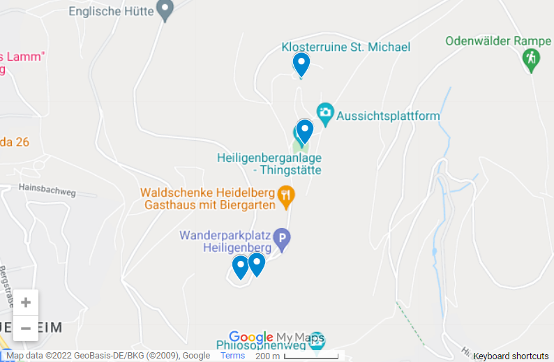 Heiligenberg Heidelberg map