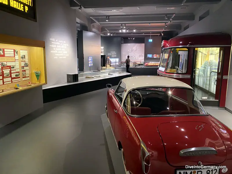 DB Museum Nuremberg first floor exhibits as we move forward in time